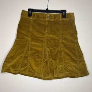 Athleta Corduroy Mini Skirt Women’s Size 8 Olive Green Flare